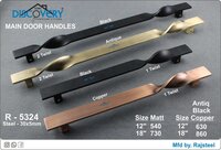 Steel Twist Door Handle - Color: Black