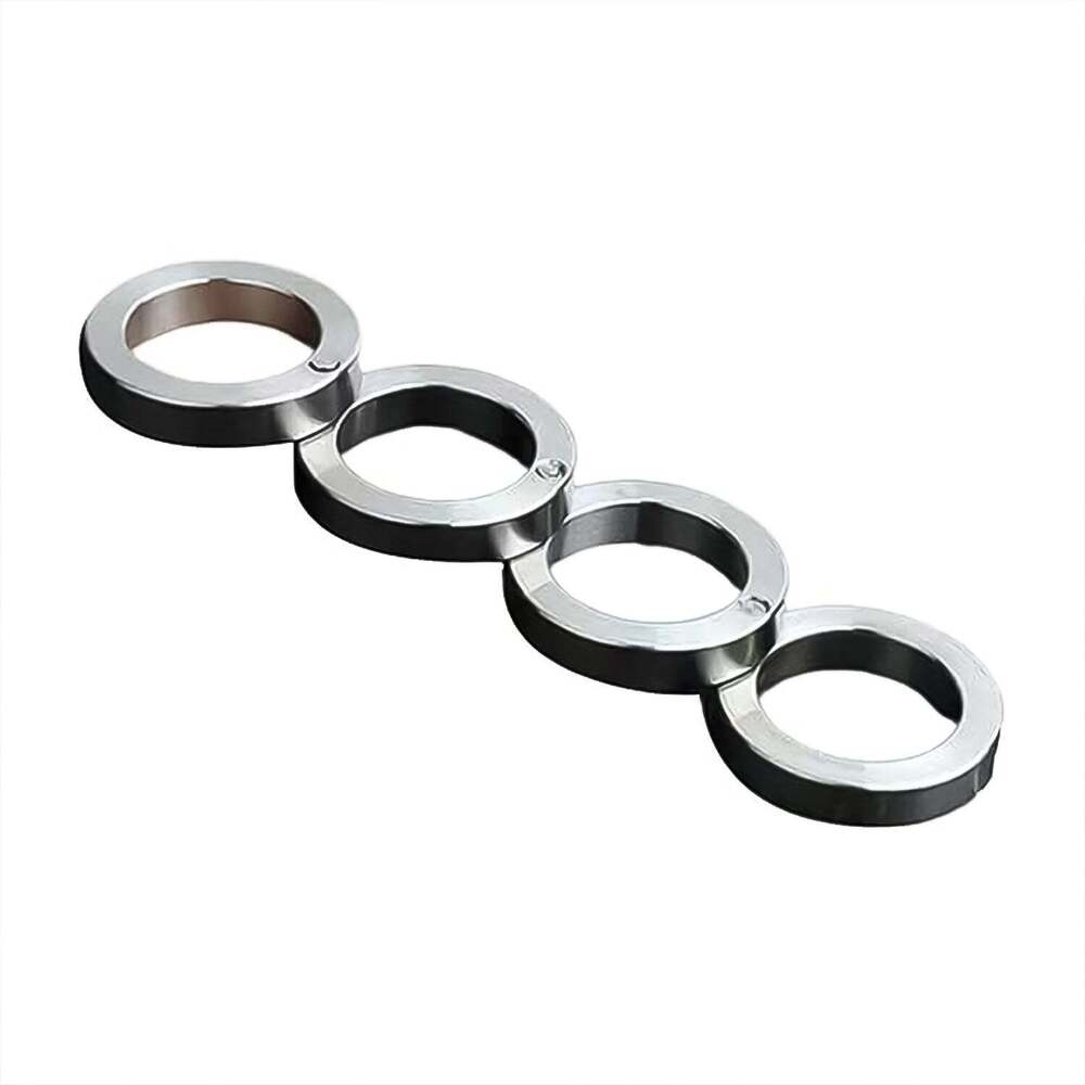 Portable 4 Finger Ring Unique Rotating Folding Rings
