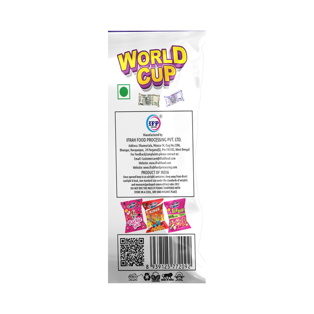 World Cup Kurkhao! Fryums - Fresh Fryums 140x180 Mm Fried Processing Sweet Taste 3-4 Months Shelf Life - High Quality Snack Delight