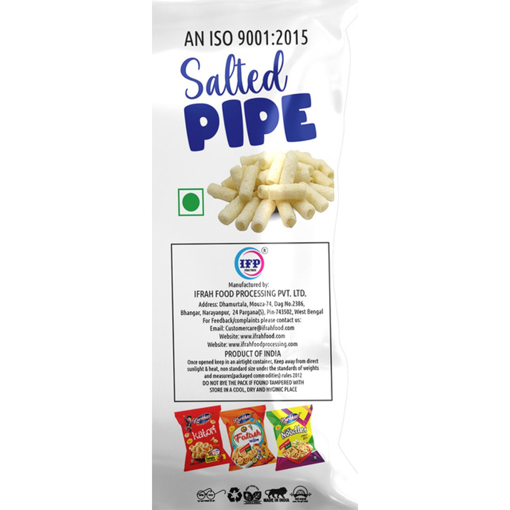 Salted Pipe Kurkhao! Fryums - 140x200 Packing, 3-4 Months Shelf Life | High Quality Fried Fryums, Perfectly Seasoned Crispy Snacks For Sharing