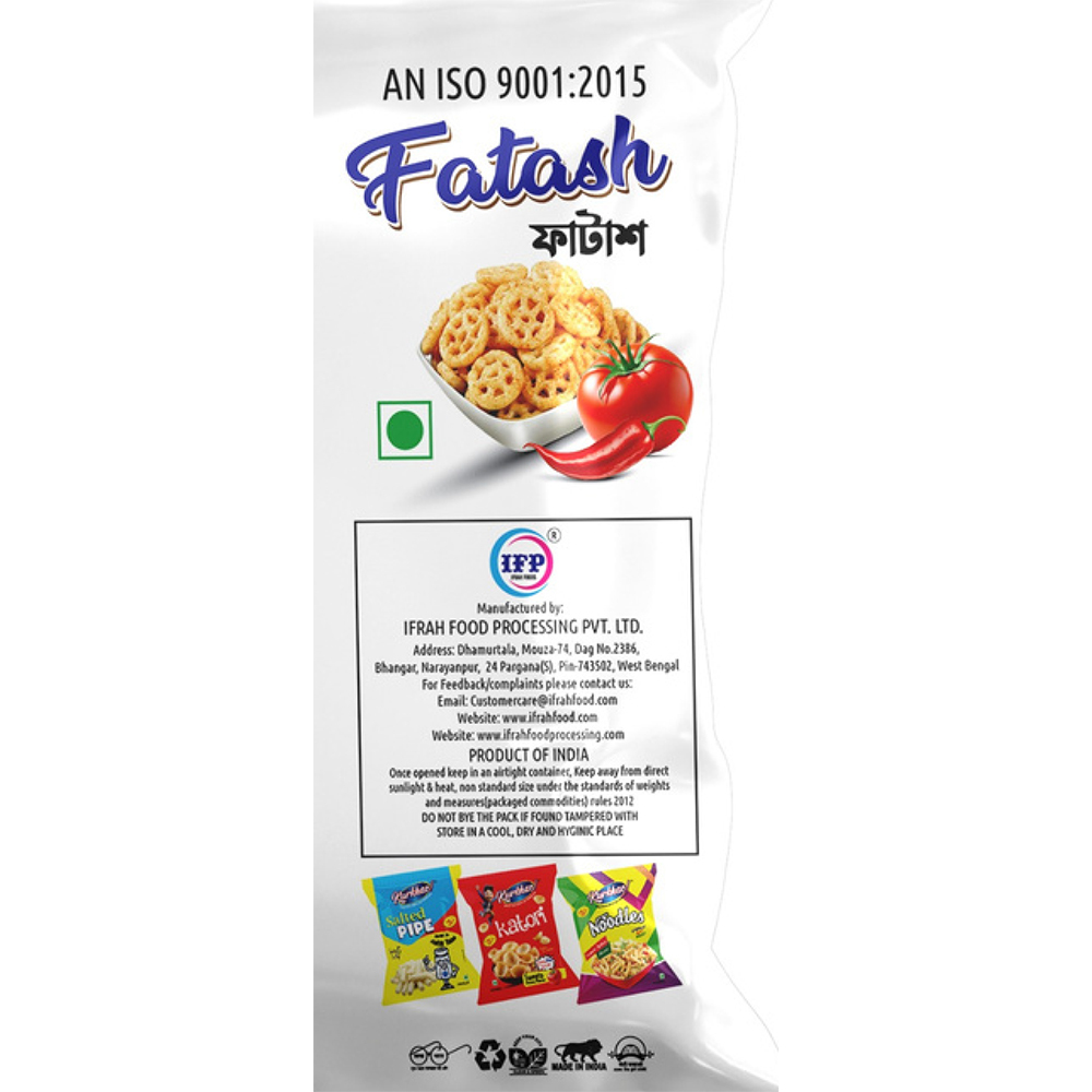 Fatash Kurkhao! Fryums - 140x200mm Crispy Tangy Tomato Snack | High Quality, Fried, 3-4 Months Shelf Life, Sour Taste