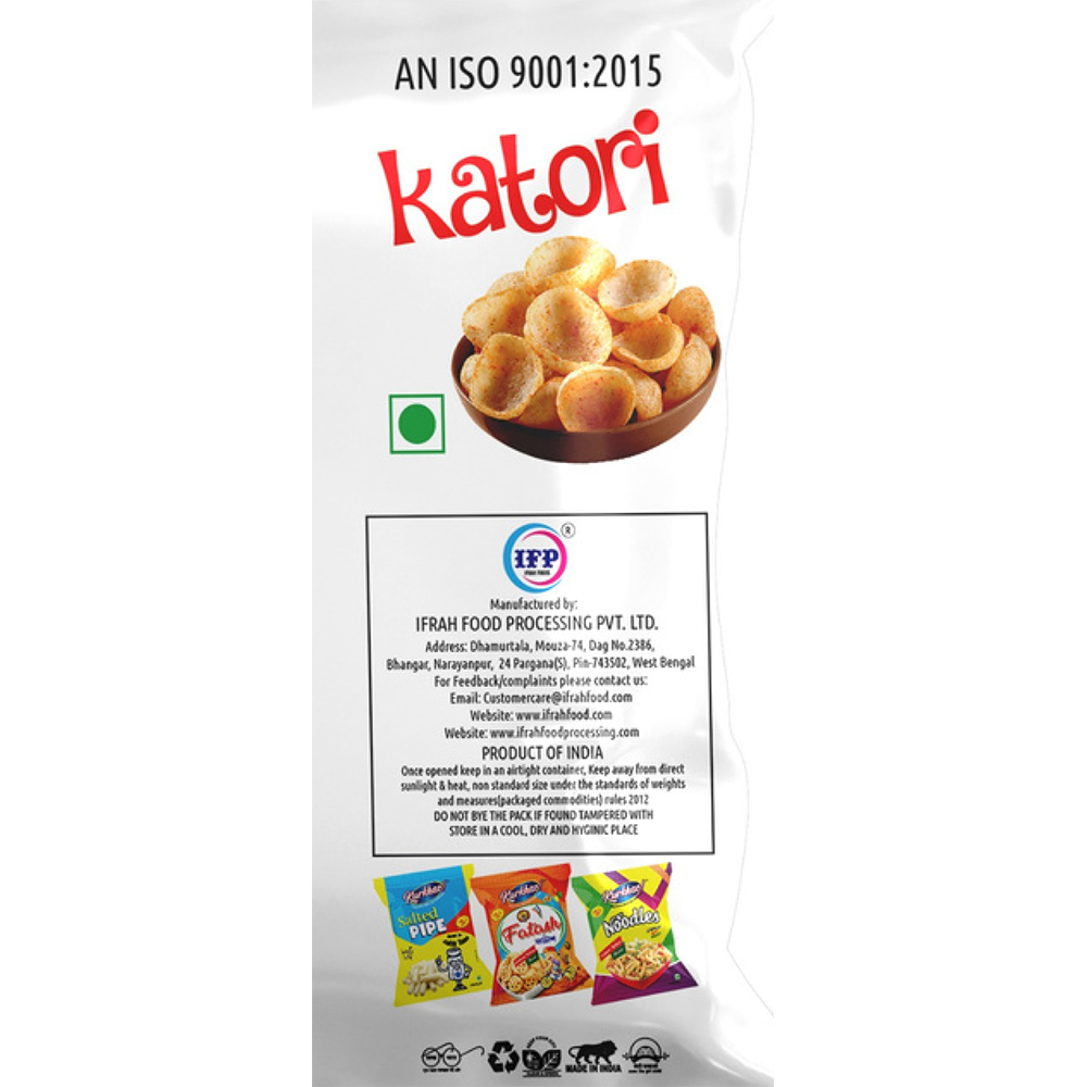 Katori Khur Khao! Fryums - 140x200 Fried Crunchy Snack | Tangy Tomato Flavor, Sweet Taste, High Quality, 3-4 Months Shelf Life