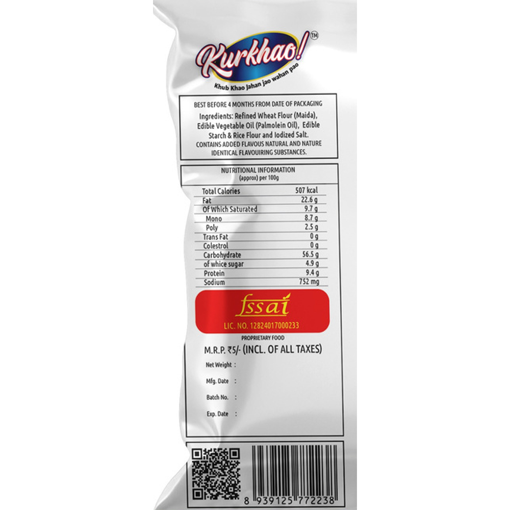 Katori Khur Khao! Fryums - 140x200 Fried Crunchy Snack | Tangy Tomato Flavor, Sweet Taste, High Quality, 3-4 Months Shelf Life