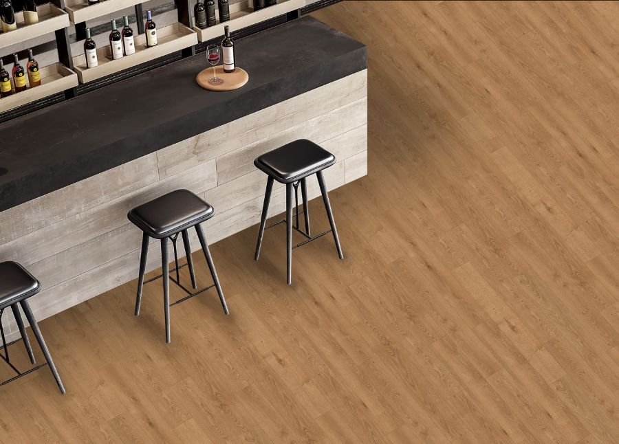Royale Touche Laminate Sheet 860 Pasadena Oak - Wooden Material, 1286x160x8mm Size, Ac4 Abrasion Rating, Water Lock Feature, 4 Side V-groove