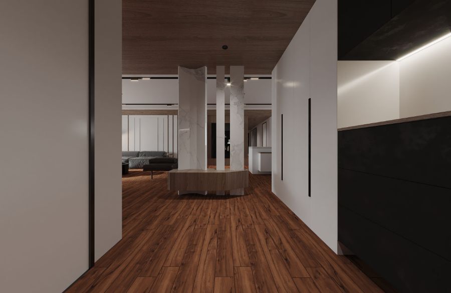 Royale Touche Laminate Sheet 864 Aged Wood - Dimensions 1285x192x8 Mm, Water Lock Feature, Standard Surface Treatment, 4 Side V-groove