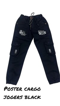 Kids Cargo Pants - Durable Cotton Blend, Adjustable Waistband , Multiple Pockets For Storage