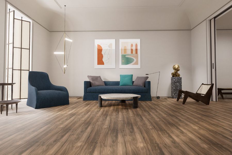 Royale Touche Laminate Sheet 865 English Walnut - 1210x192x8mm | Wooden Material, Water Lock Feature, Standard Surface Treatment, 4 Side V-groove