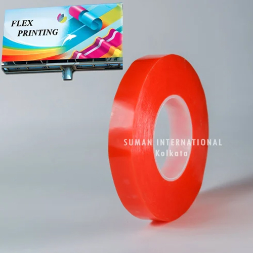 Double Sided Red Polyester Tape - Length: 50  Meter (M)