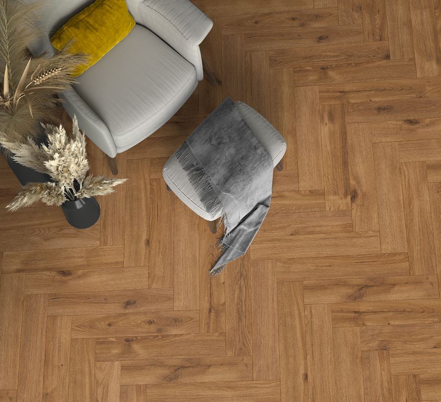 Royale Touche Laminate Sheet Sah 867 - Wooden, 643x131x8 Mm | Synchronised Surface, 4 Side V-groove, Ac5 Abrasion Resistance