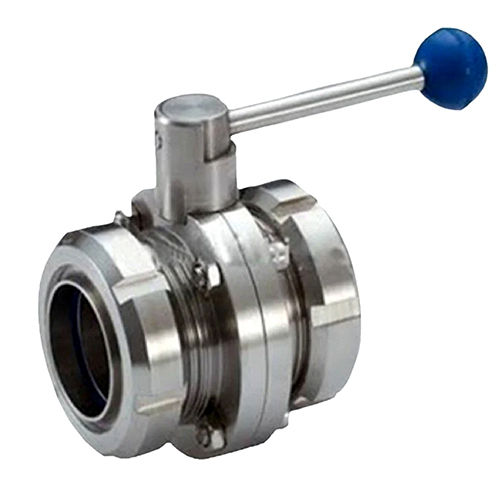 304 Ss Dairy Butterfly Valve With Sms Union - Material: Stainless Steel