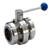 304 SS Dairy Butterfly Valve With SMS Union