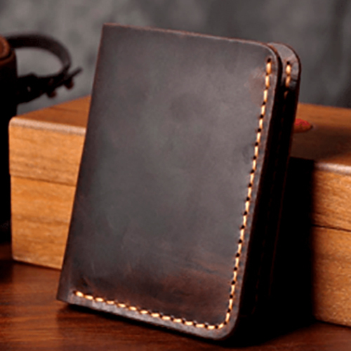 Modern Men's Leather Wallet - High-Quality Leather, Various Sizes Available, Different Colors Options, Folded Design for Convenience, Attractive Style for Everyday Use