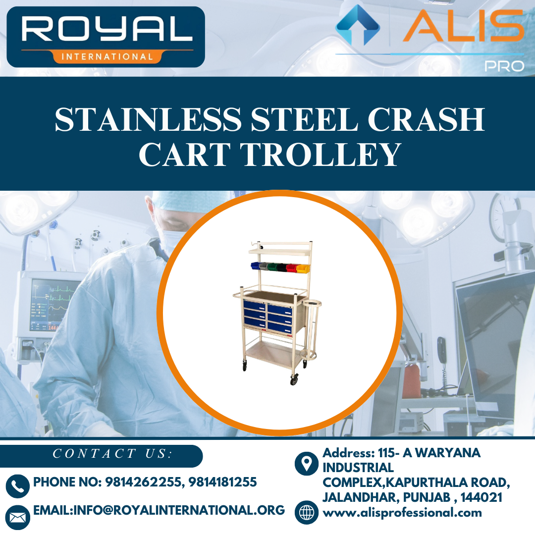 Stainless Steel Crash Cart Trolley