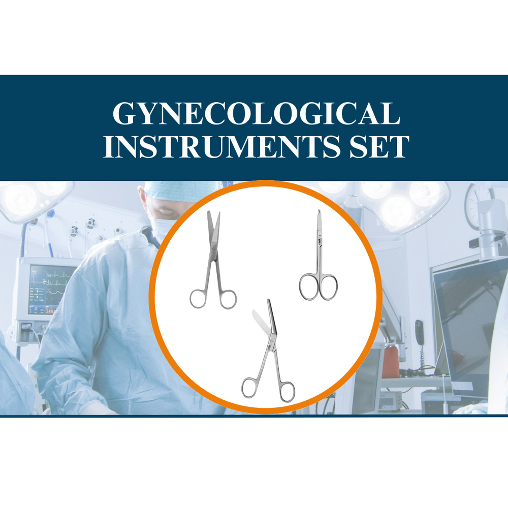 SS Light Weight Gynecological Instruments Set - Stainless Steel, Standard Size | Manual Surgical Instruments for Precision Cutting and Clamping, Waterproof & Reusable