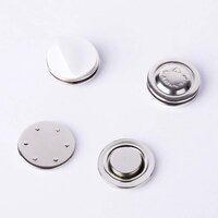 17mm Round Magnetic Badge - Ndfeb Magnet, Silver Color, Permanent Magnets | 17mm Size, Ideal For Badge Displays And Name Tag Applications