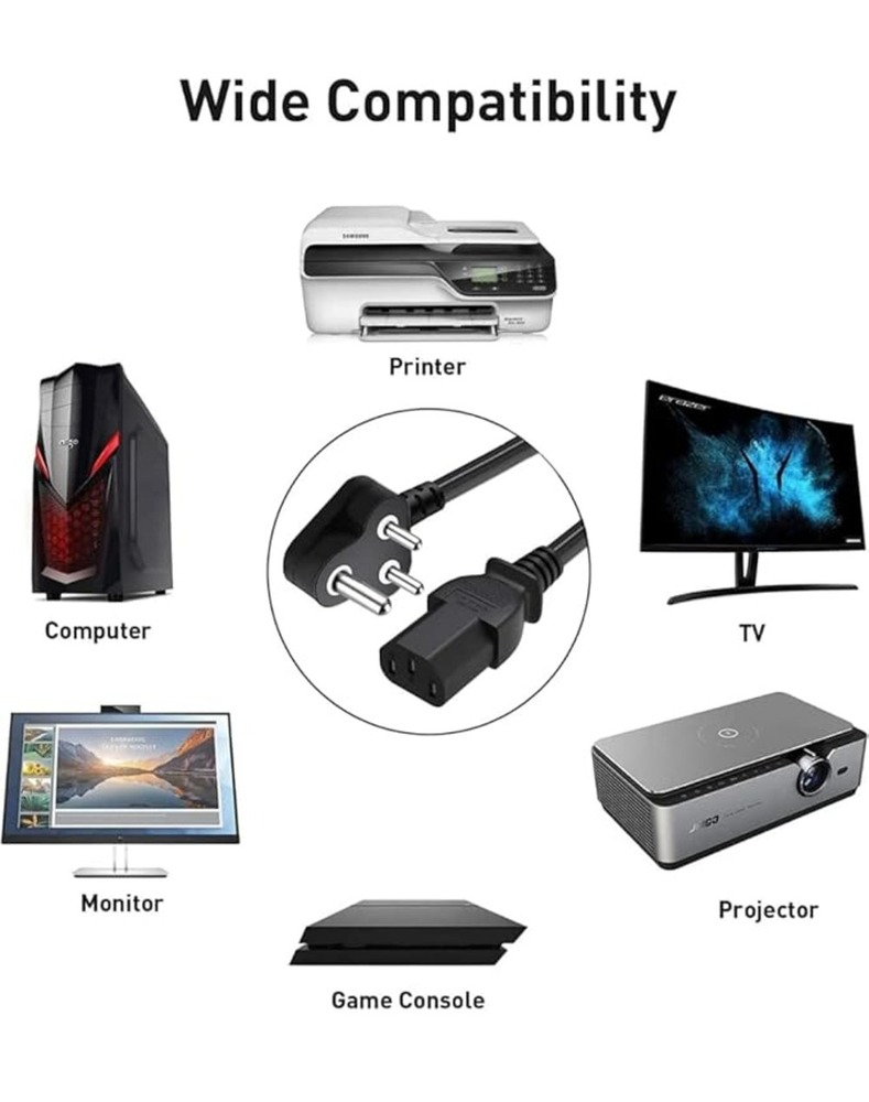 Computer Power Cable Cord 3 Meter