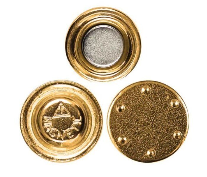 20mm Round Magnetic Badge Golden