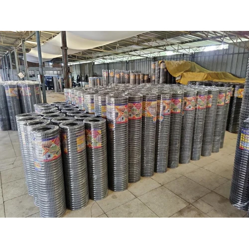 GI Weld Mesh Jali - Galvanized Steel, Wire Diameter 1.60mm to 6.00mm, Hole Size 25mm to 150mm | Silver Color, Ideal for Pest Control and Security Applications