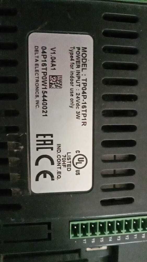 Delta Tp04p-16tp1r Hmi - 4.1-inch High Resolution Monochrome Screen, 1 Mb User Memory, Internal Fan, Selectable Operating Systems