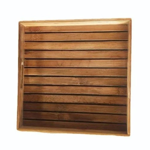 Brown Bamboo Tray - Size: 10 Inch