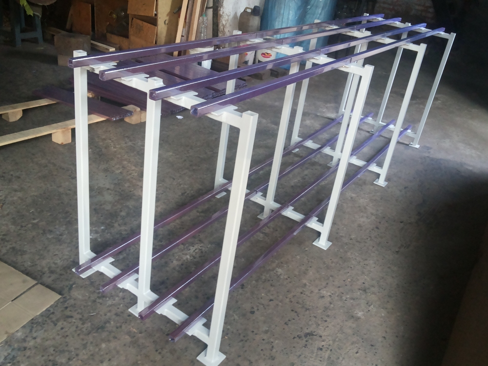 Natural Wooden Battery Stands - Racks - Color: Brown