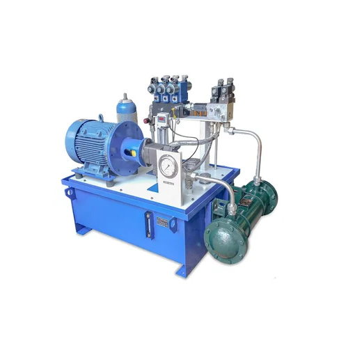 Industrial Hydraulic Power Pack - Steel Body, 220-240 Volt Power Supply | High Force Output, Durable Blue Design, Reliable Industrial Use
