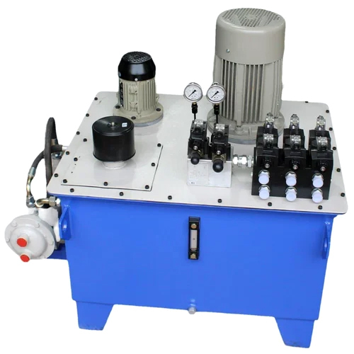 2 HP Hydraulic Power Pack - 220-240 Volt, Blue Color, Industrial Use, Warranty Included