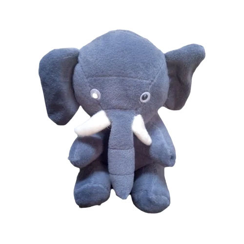 Cotton Grey Fabric Elephant Soft Toy - Color: Different Available