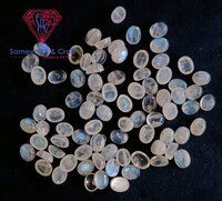 Oval Shape Natural Rainbow Moonstone Gemstone Handmade Smooth Cut Loose Stone