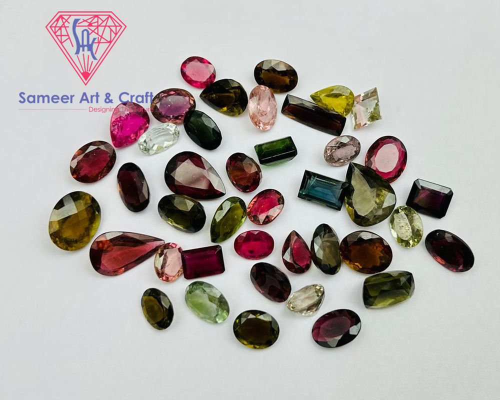 Natural Tourmaline Gemstone Faceted Cut Loose Stone