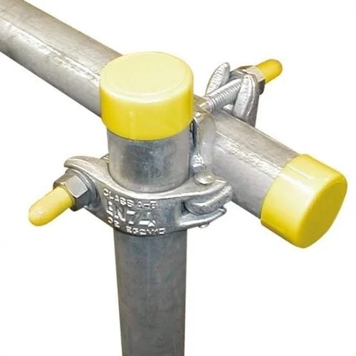 Scaffolding Pipe Caps - PVC Round, Yellow | Female Connection for Secure Fit