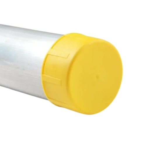 Scaffolding Pipe Caps - Pvc Round, Yellow | Female Connection For Secure Fit