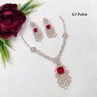 Dazzling Combination Of GlassStone AD  Necklace