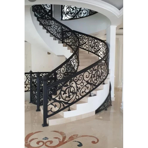 Stainless Steel Glass Railing - Color: Black