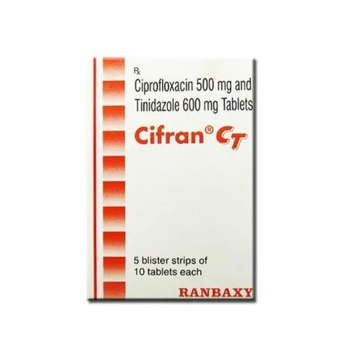 Ciprofloxacin Hcl 500 Mg And Tinidazole 600 Tablets - Color: White