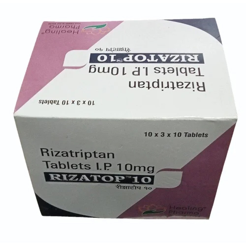 Rizatriptan 10 Mg Tablets - Color: White