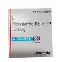 Niclosamide Tablets - 500mg, 98% Pure Pharmaceutical Grade, White Color, 12-24 Months Shelf Life, Stored In Dry Place