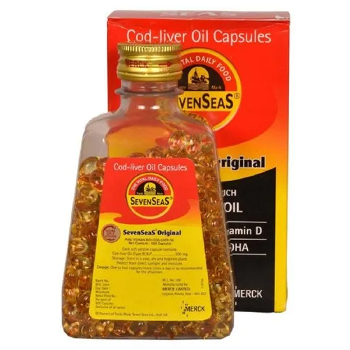 Seven Seas Cap 500 Cod Liver Oil Capsule - Origin: India