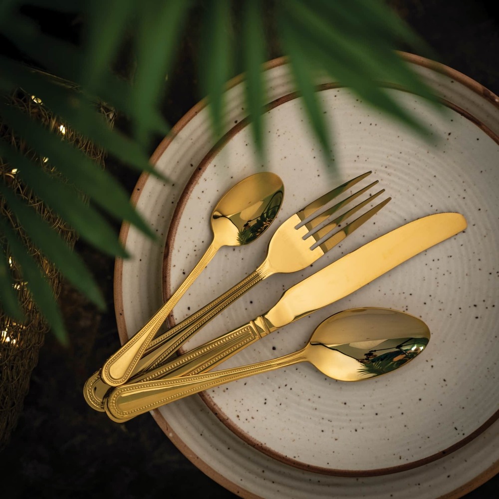 Steel Cutlery - Stainless Steel | Rose Gold Color, Glossy Finish, Durable And Stylish Table Cutlery Set For All Dining Occasions