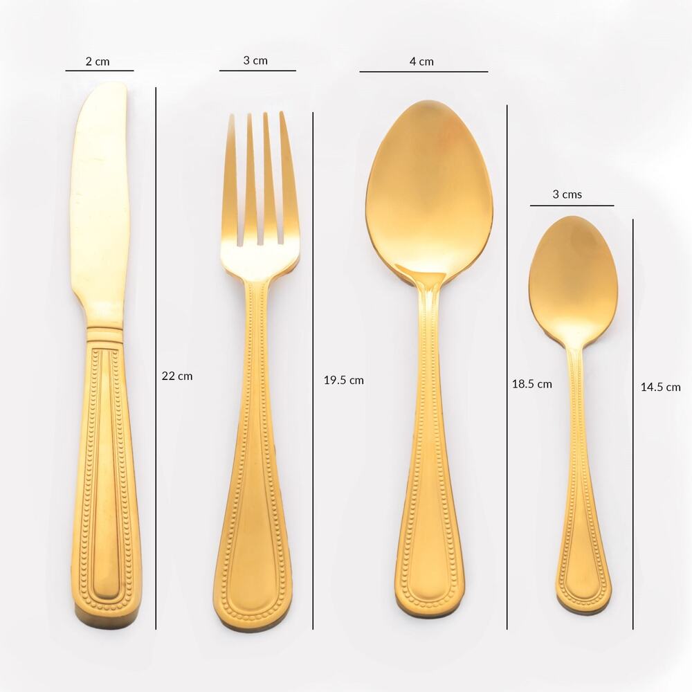 Steel Cutlery - Stainless Steel | Rose Gold Color, Glossy Finish, Durable And Stylish Table Cutlery Set For All Dining Occasions