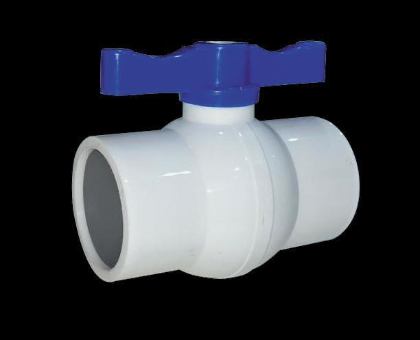 Solid Ball Valve Short Handle (White)