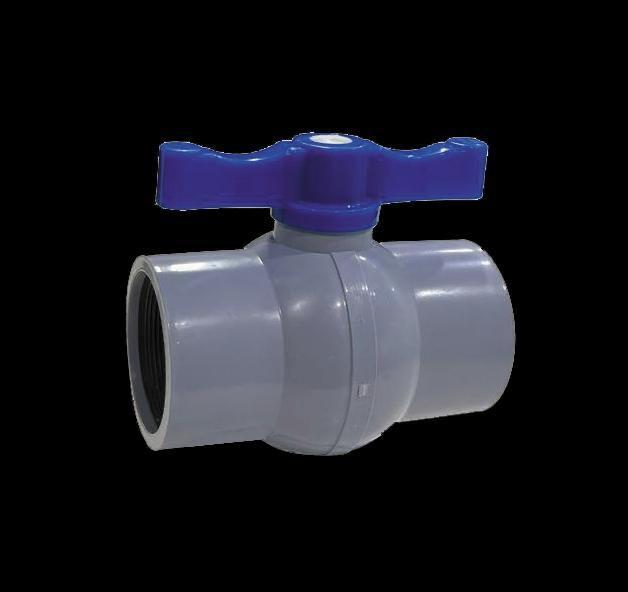 Solid Ball Valve Short Handle (Grey)