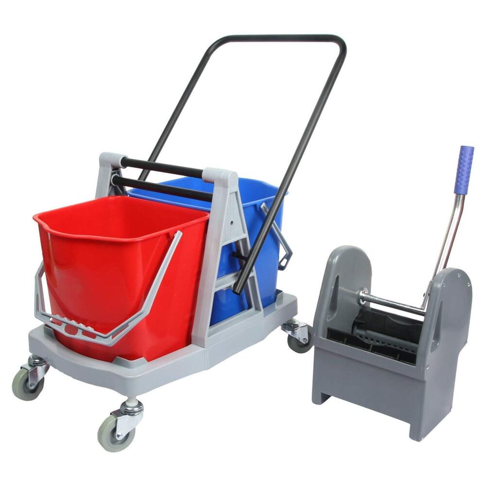 Double Mopping Wringer Trolley
