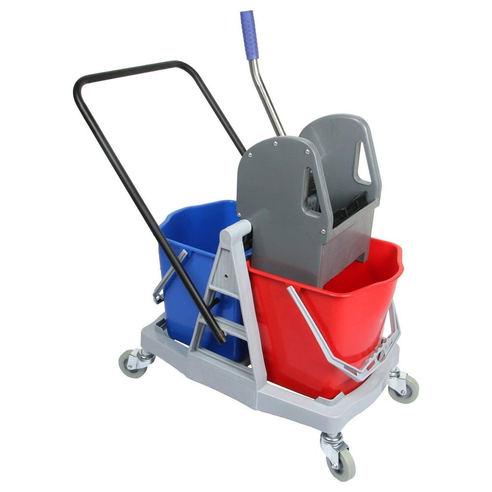 Double Mopping Wringer Trolley