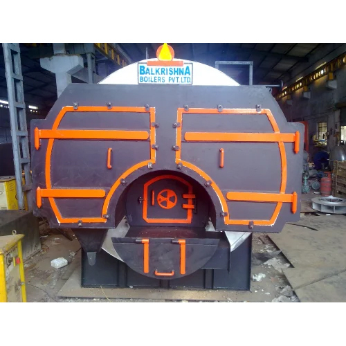 Solid Fuel Fired 2000 Kg-Hr Steam Boiler - Material: Ms