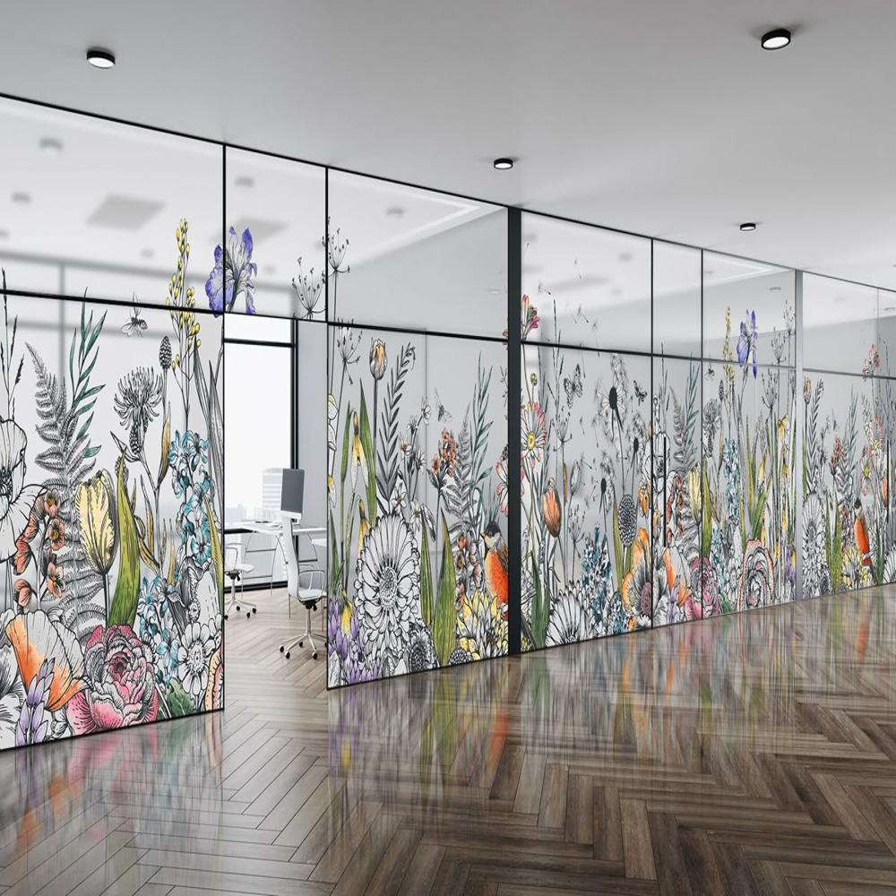 Frosted Laminated Glass - Flat Heat Absorbing Glass | Stylish Modern Design for Partition Usage, Durable Impact-Resistant Structure