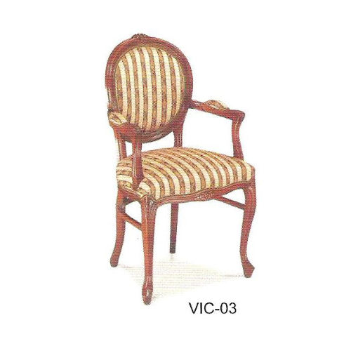 Vic03 Luxury Victorian Chair - Color: Brown