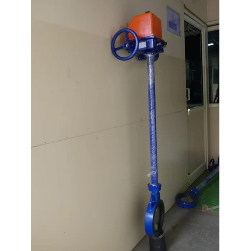 Extended Stem Motorized Butterfly Valve - Color: Blue