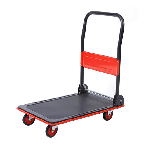 Foldable Platform Trolley - Color: Red And Black