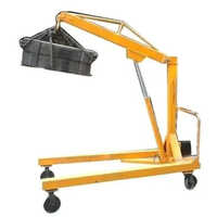 Manual Hydraulic Floor Crane - Mild Steel, 1600x100-2500mm, Yellow | 1-5 Ton Loading Capacity, Easy Manual Control, 1-year Warranty